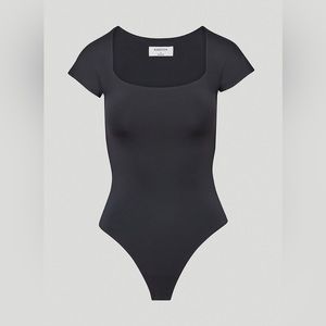 Babaton Contour Straight Neck Bodysuit, Black